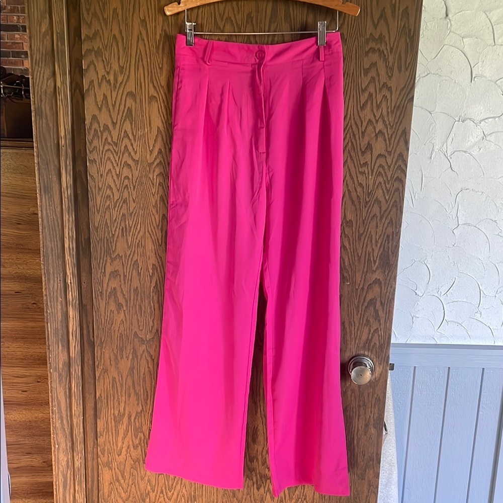 SHEIN‎ Pink Wide Leg Pants